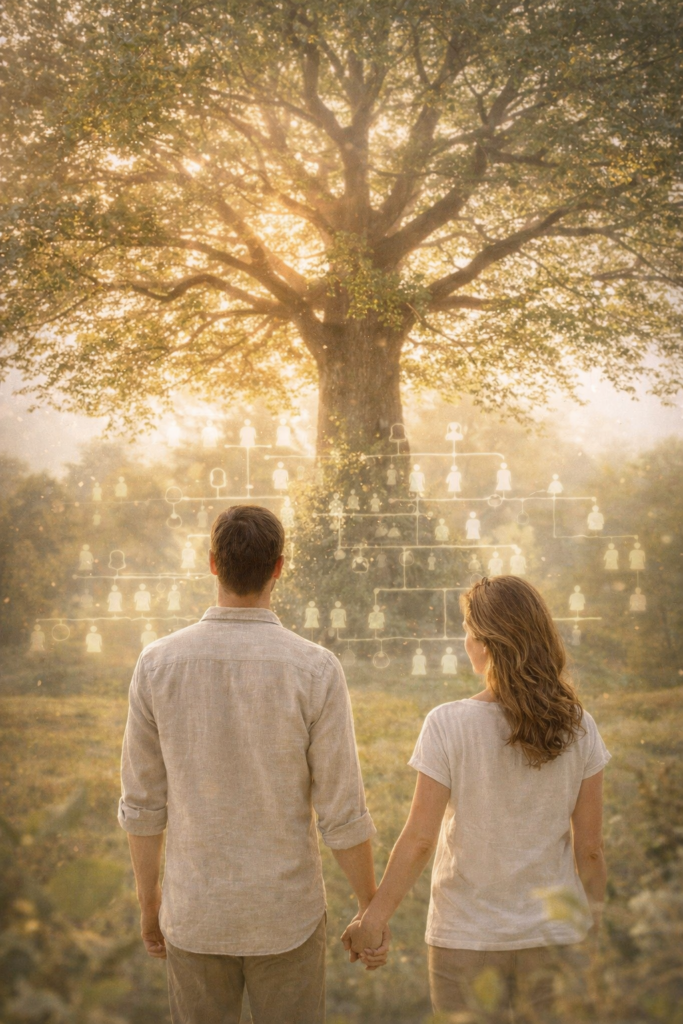 observando a árvore ancestral juntos